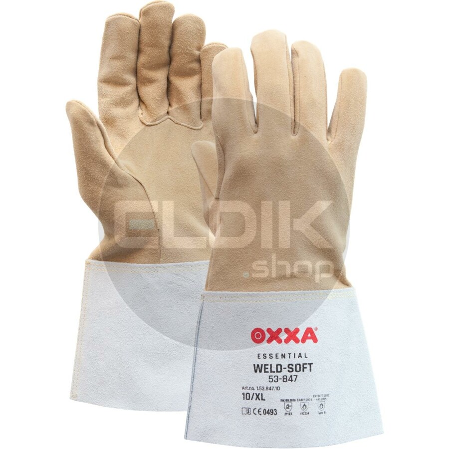Oxxa Essential Weld-Soft 53-847 Lashandschoen, Hertenleder - 15384710