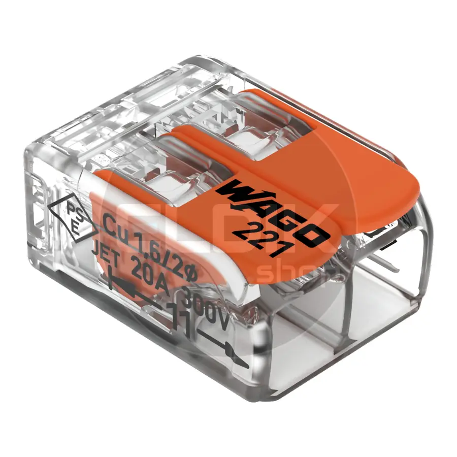 Wago 221-412 2V verbindingsklem t/m 4mm² soepel en massief