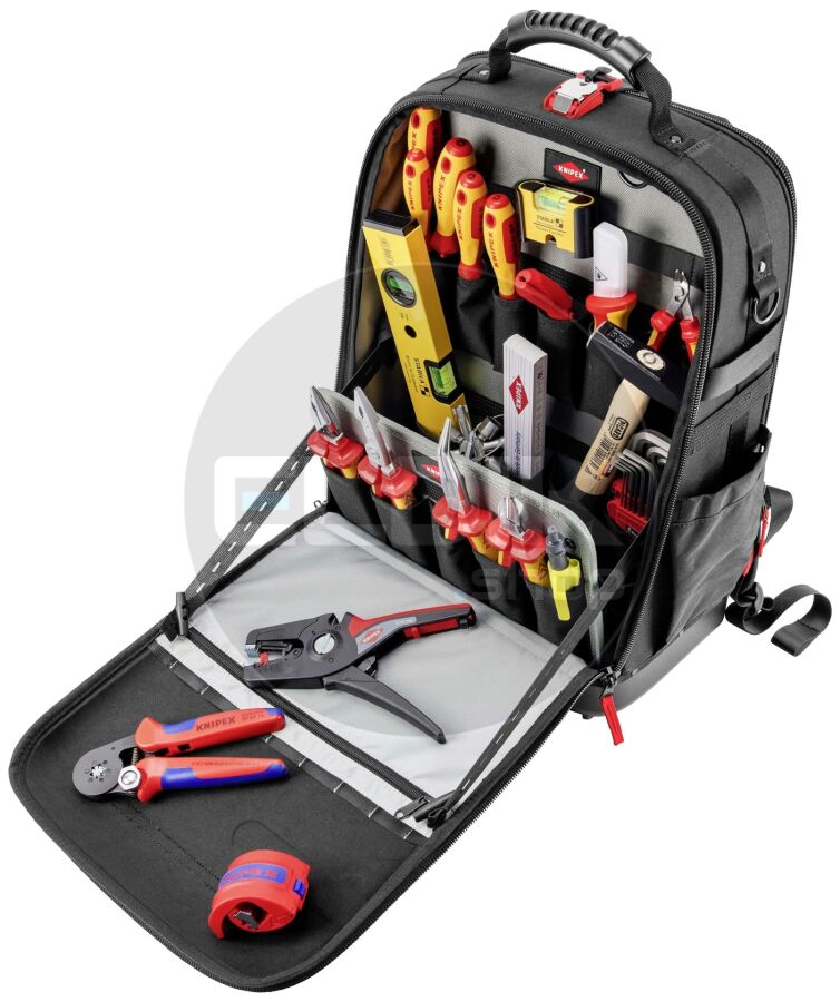 Knipex 00 21 50 E 22 Delige Gevulde Gereedschapsrugzak X18 - Elektro