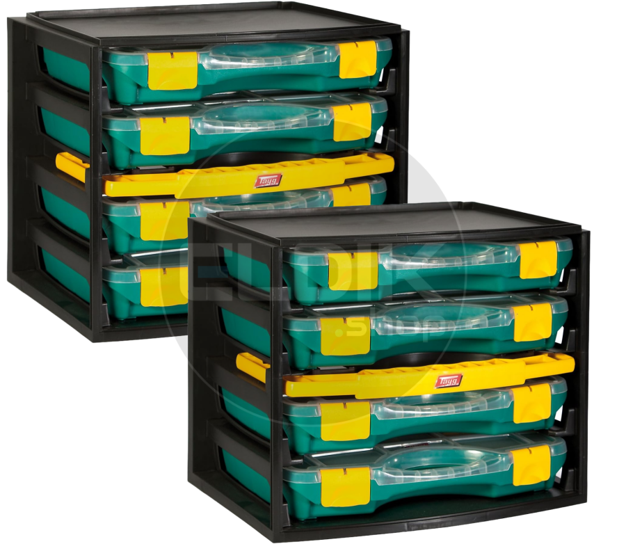 Tayg Multibox 1 2x Assortimentsdoos – L335 × B250 × H275 mm - Groen - 301001/2