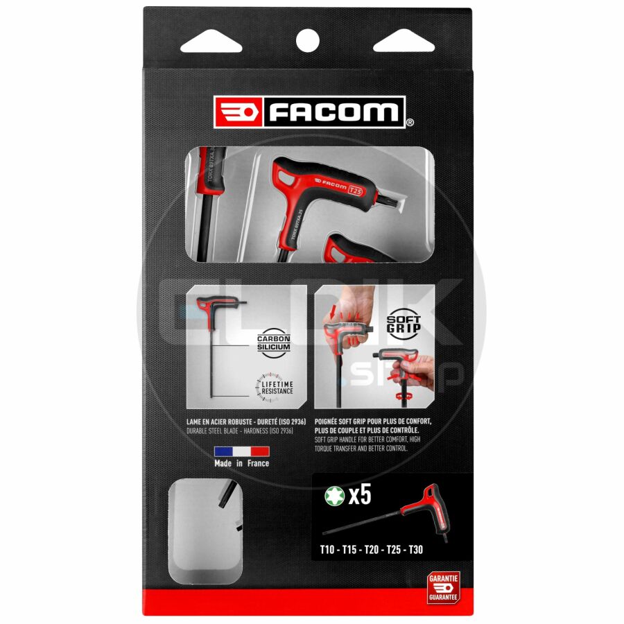 Facom 89TXA.PB 5 Delige Torxsleutel T-Greep Torx®