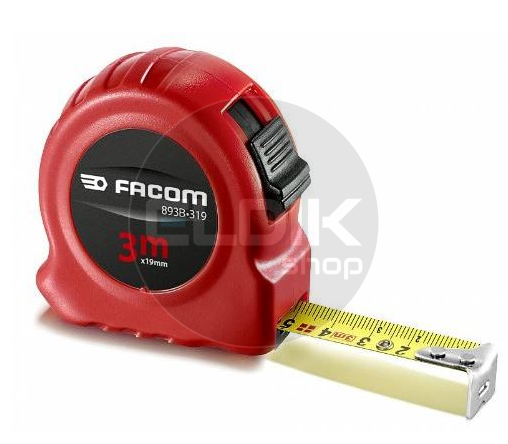 Facom 893B.319PB Dubbelzijdig Rolbandmaat met ABS-behuizing | 3 meter 19 mm