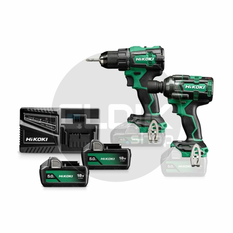 Hikoki KC18DEWKZ Combiset - 18 V / in HSC III. Inclusief 2x 5.0Ah accu's BSL1850MA en lader