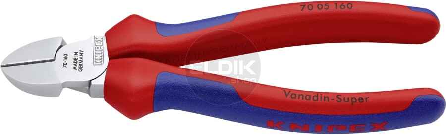 Knipex 70 05 160 Zijsnijtang verchroomd/comfort 160 mm