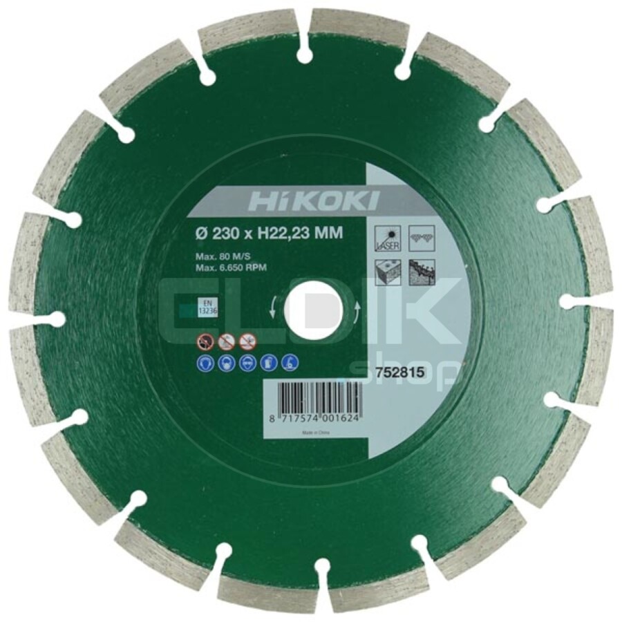 Hikoki 752812 Diamant zaagblad 125 x 22,23 x 10mm type universeel laser