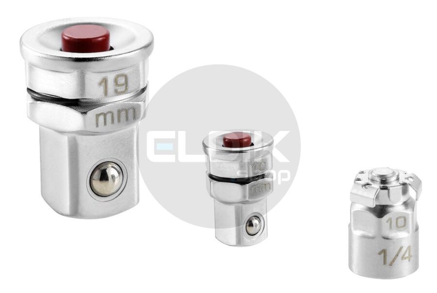 Facom 467.ADAPT10-19 3 Delige Adaptersset voor Ratelsleutels naar Ratel 1/2 en 1/4''