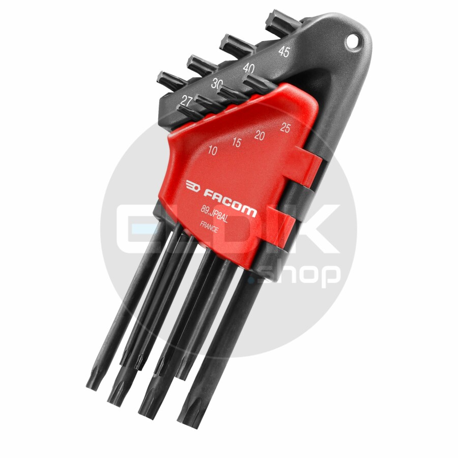 Facom 89.JP8AL 89.jp haakse inbussleutels torx lang in houder
