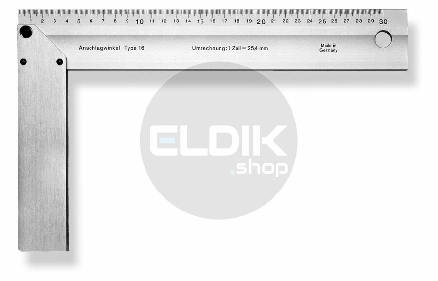 Scala 416316 precisie winkelhaak met aanslag, 250 x 160 mm