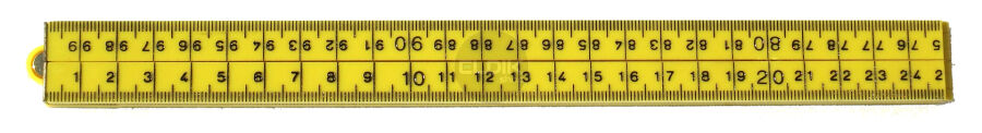 BMI 948109100 W Timmermansduimstok, kunststof, geel, mm-verdeling, 1 m