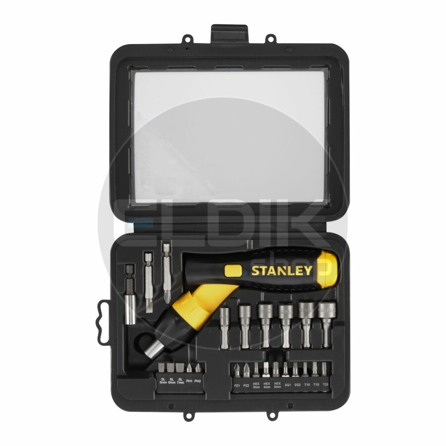 Stanley 0-63-022 22 Delige Pistoolgreep Ratel-Bit-Set