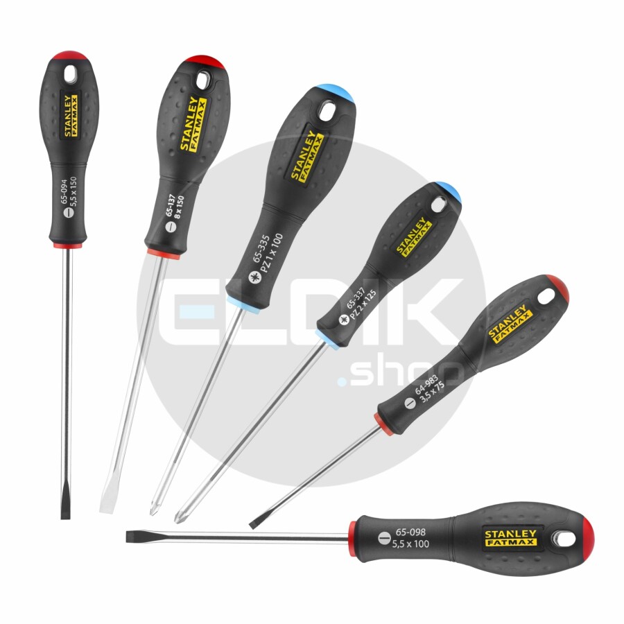 Stanley 0-65-428 FATMAX Schroevendraaierset 6-delig - Standaard/Parallel/Pozidriv