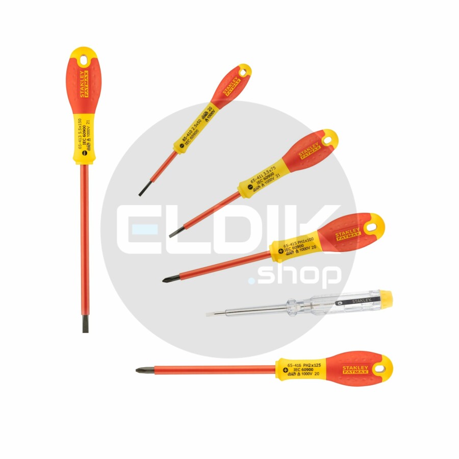 Stanley 0-65-441 FATMAX VDE-schroevendraaierset 6-delig - Parallel/Phillips en Spanningszoeker