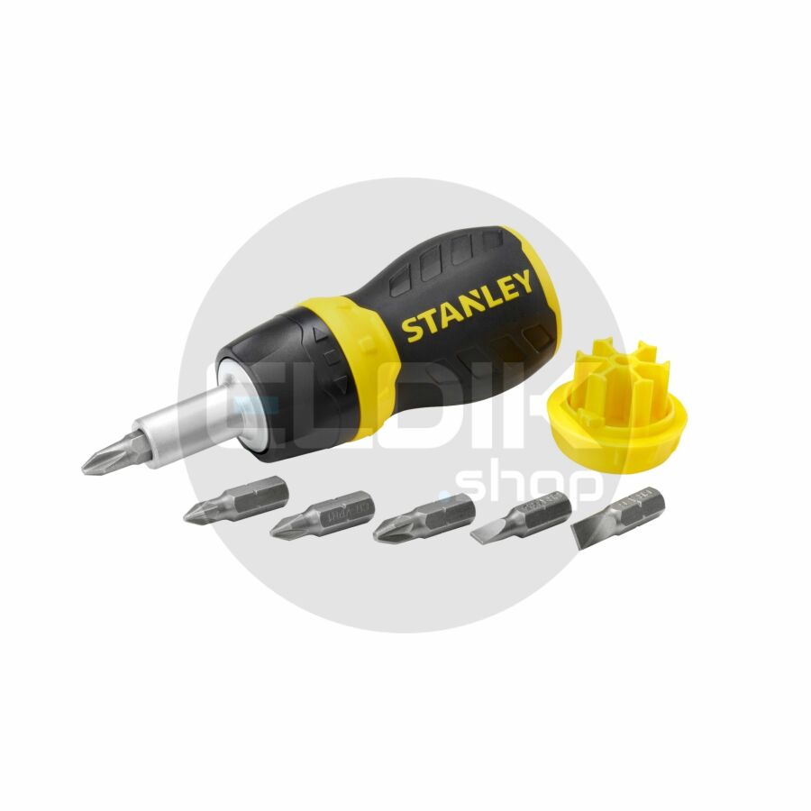 Stanley 0-66-358 Multibit Stubby Schroevendraaier met ratel