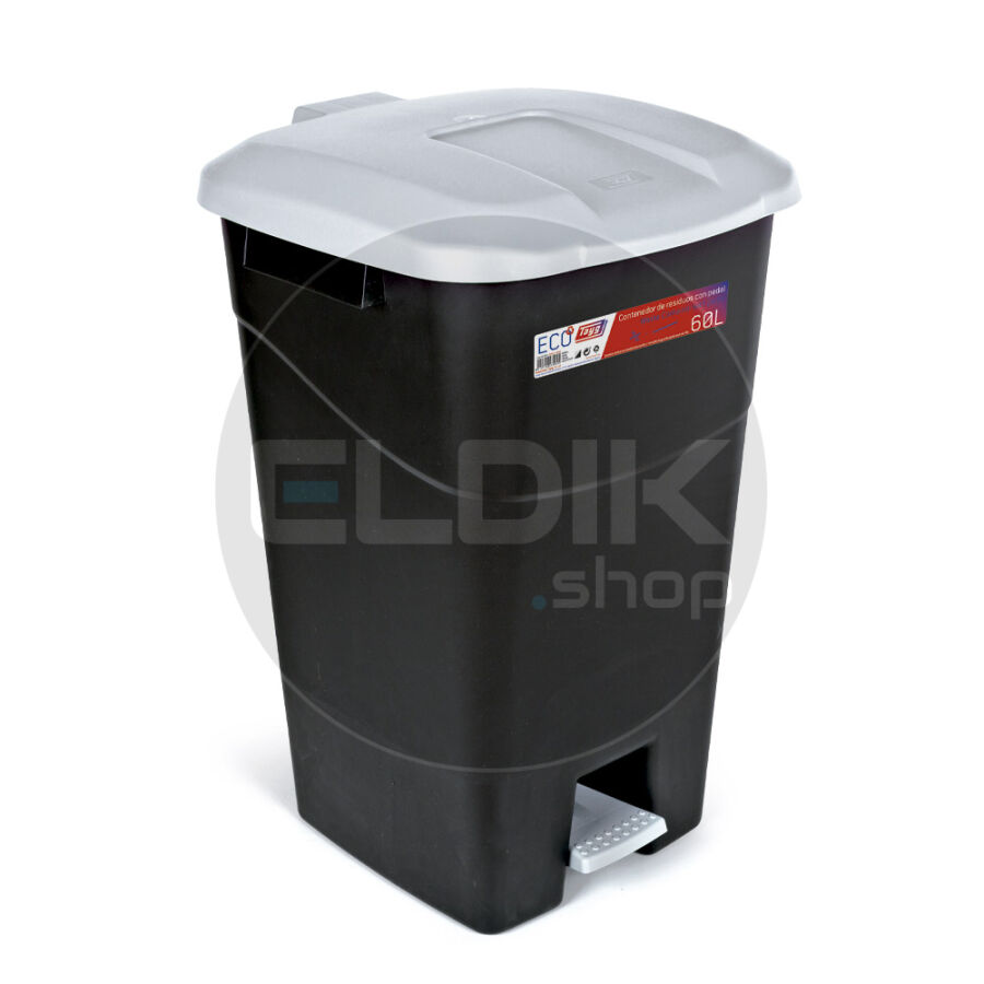 Tayg 60P Afvalcontainer met Voetpedaal - 60 Liter - grijs - 431005