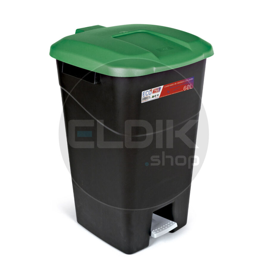 Tayg 60P Afvalcontainer met Voetpedaal - 60 Liter - groen - 431036