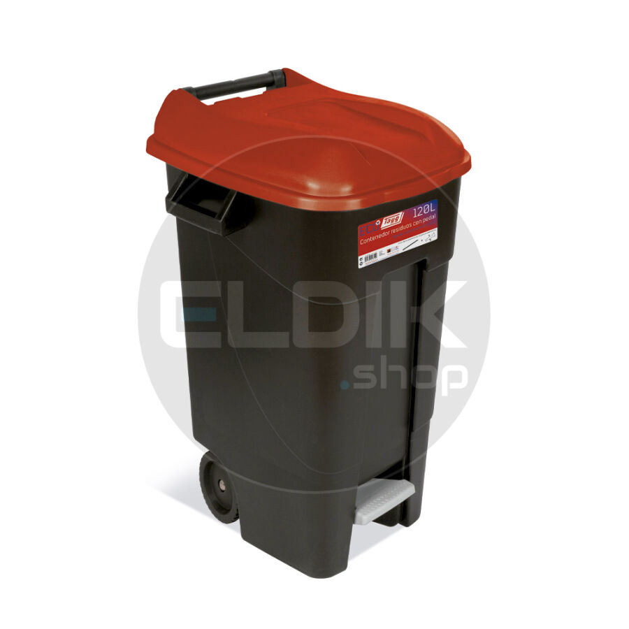Tayg 120P Afvalcontainer met voetpedaal - 120 liter - rood - 423109