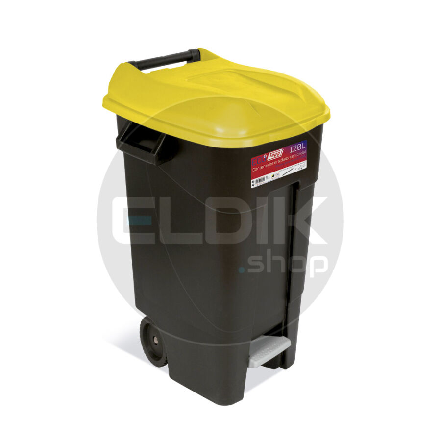 Tayg 120P Afvalcontainer met voetpedaal - 120 liter - geel - 423017