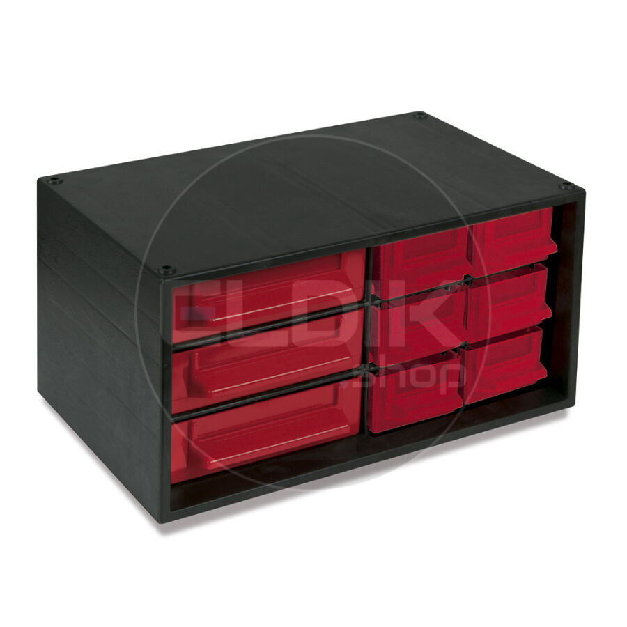 Tayg 347009 Stapelbaar kastje met 9 bakken - 280 x 167 x 140 mm