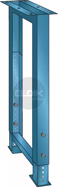 Lista 43.231.010 Werkbankvoet verstelbaar | H700/1050 x B80 x D725 | Blauw