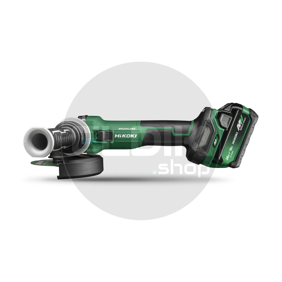 Hikoki G3613DVEWQZ Accu haakse slijpmachine- 36V / 125 mm - Inclusief lader en accu's - 36V 2,5Ah/18V 5,0Ah - In HSC III koffer