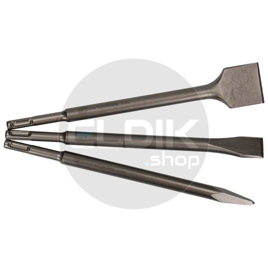 Hikoki 751589 Beitelset SDS-plus 250mm (punt,plat en brede beitel)
