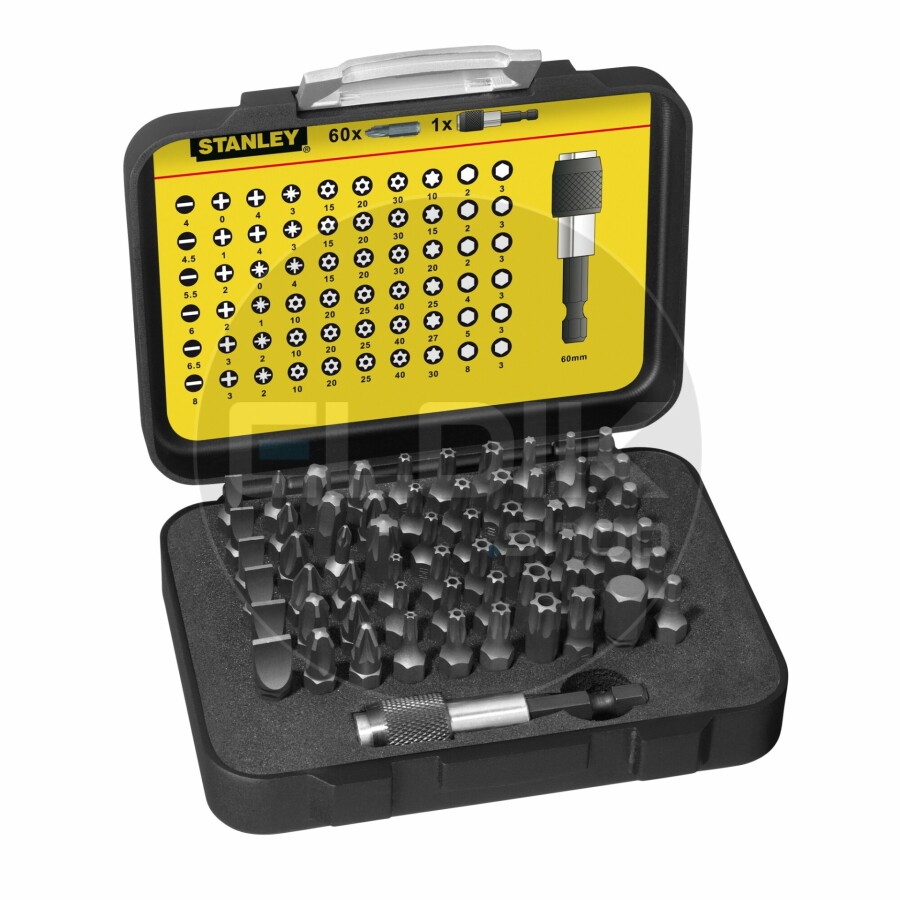 Stanley 1-13-902 Bitset Expert Pro 1/4" - Bithouder (61 delig)