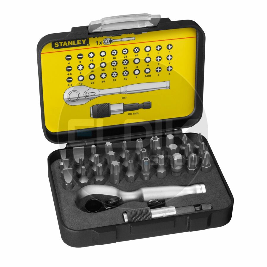 Stanley 1-13-904 Bitset Expert Pro 1/4" - Ratelsleutel (32 delig)