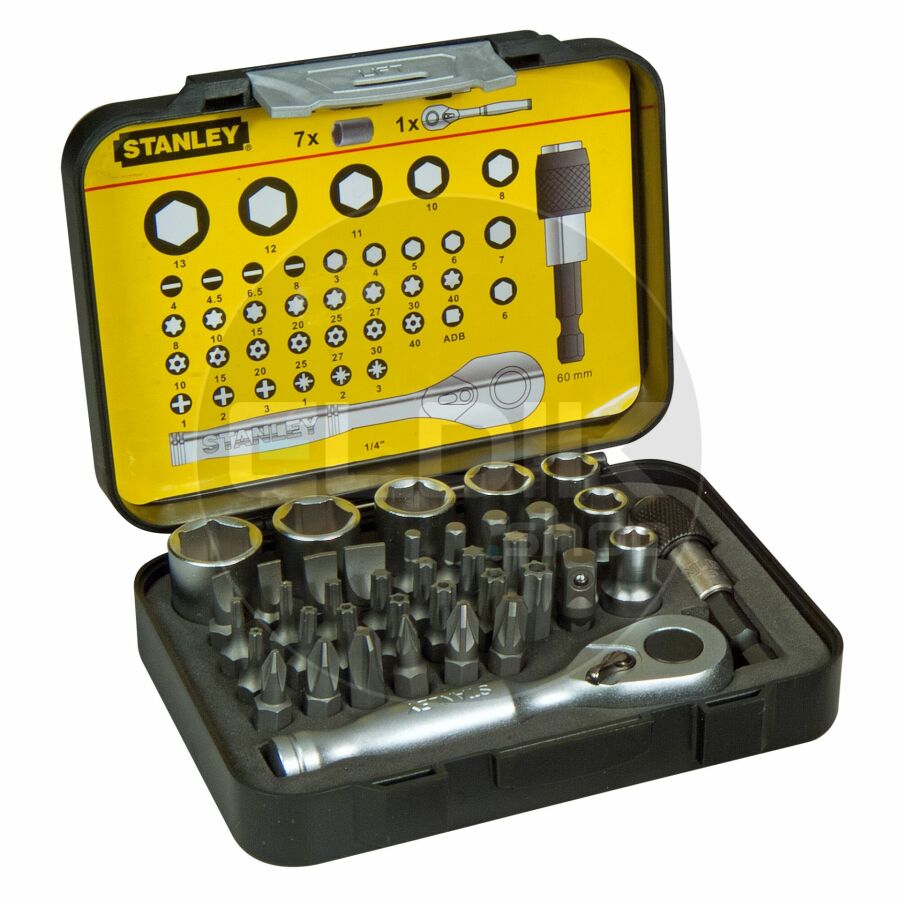 Stanley 1-13-906 Bitset Expert Pro 1/4" - Ratelsleutel (40 delig)