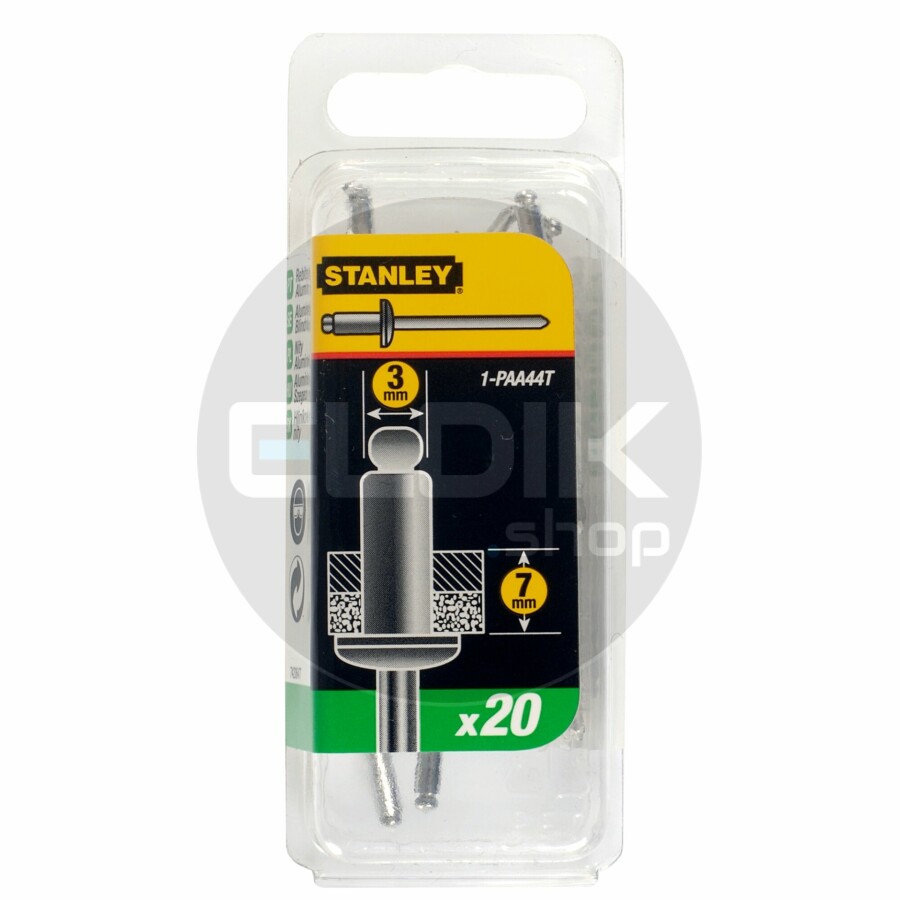 Stanley 1-PAA44T Popnagels 3X7mm - 20 stuks