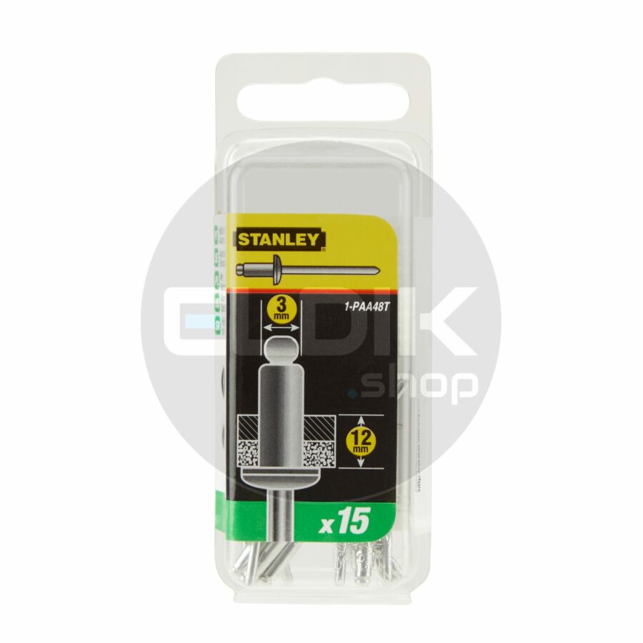 Stanley 1-PAA48T Popnagels 3X12mm 15 stuks