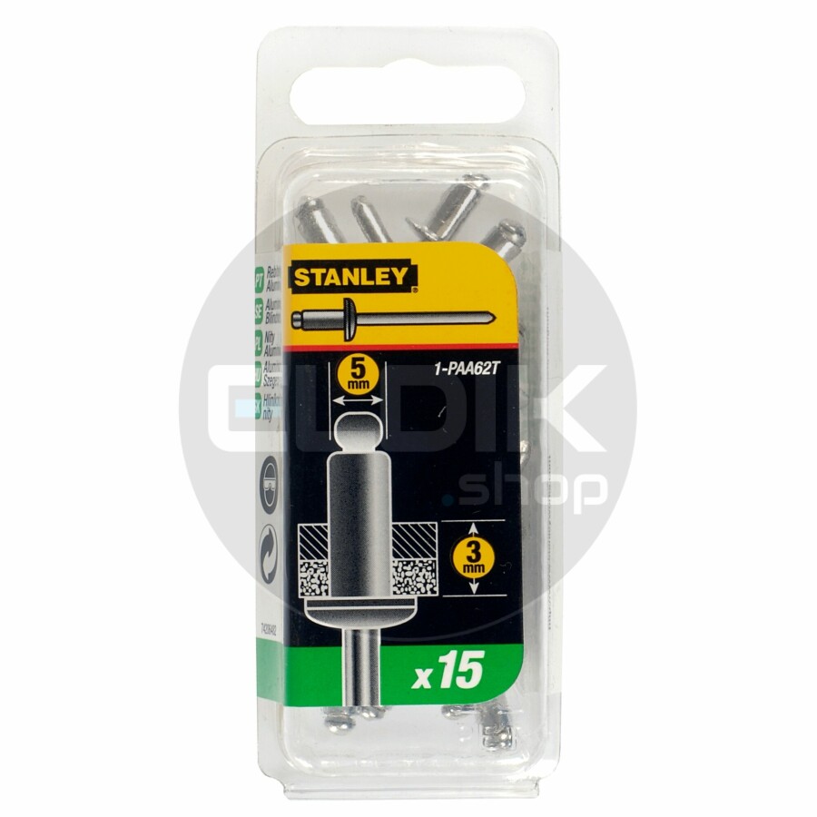Stanley 1-PAA62T Popnagels 5X3mm -15 stuks