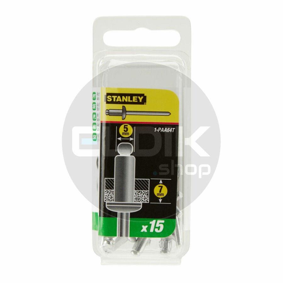 Stanley 1-PAA64T Popnagels 5X7mm - 15 stuks