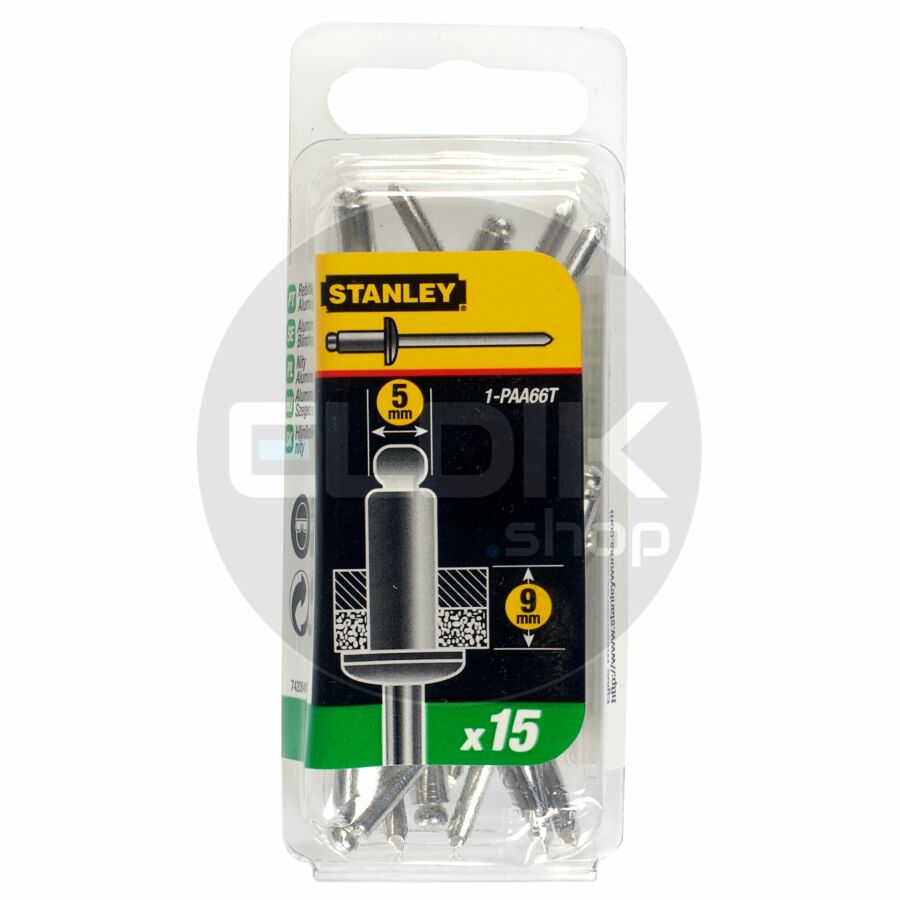 Stanley 1-PAA66T Popnagels 5X9mm - 15 stuks