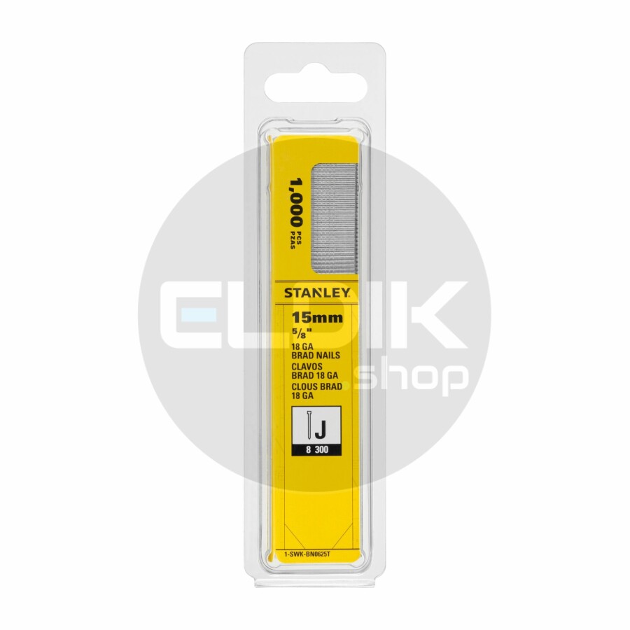Stanley 1-SWK-BN0625T Nagels 15mm Type J - 1000 Stuks