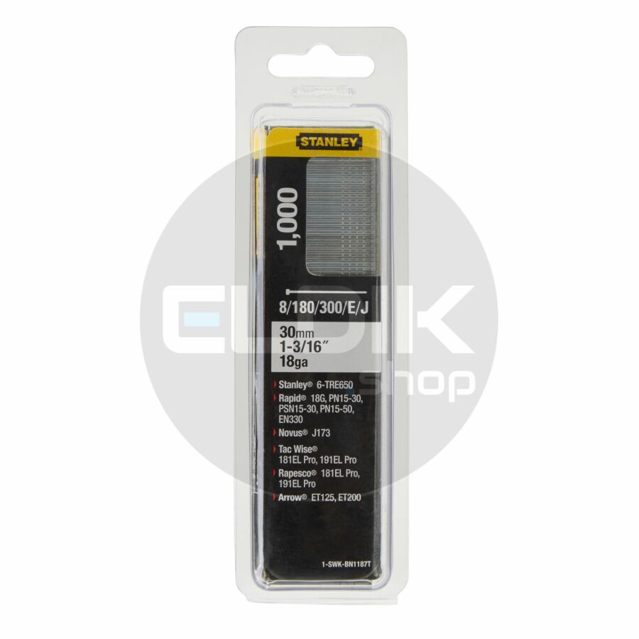 Stanley 1-SWKBN1187T Nagels 30mm Type J - 1000 Stuks
