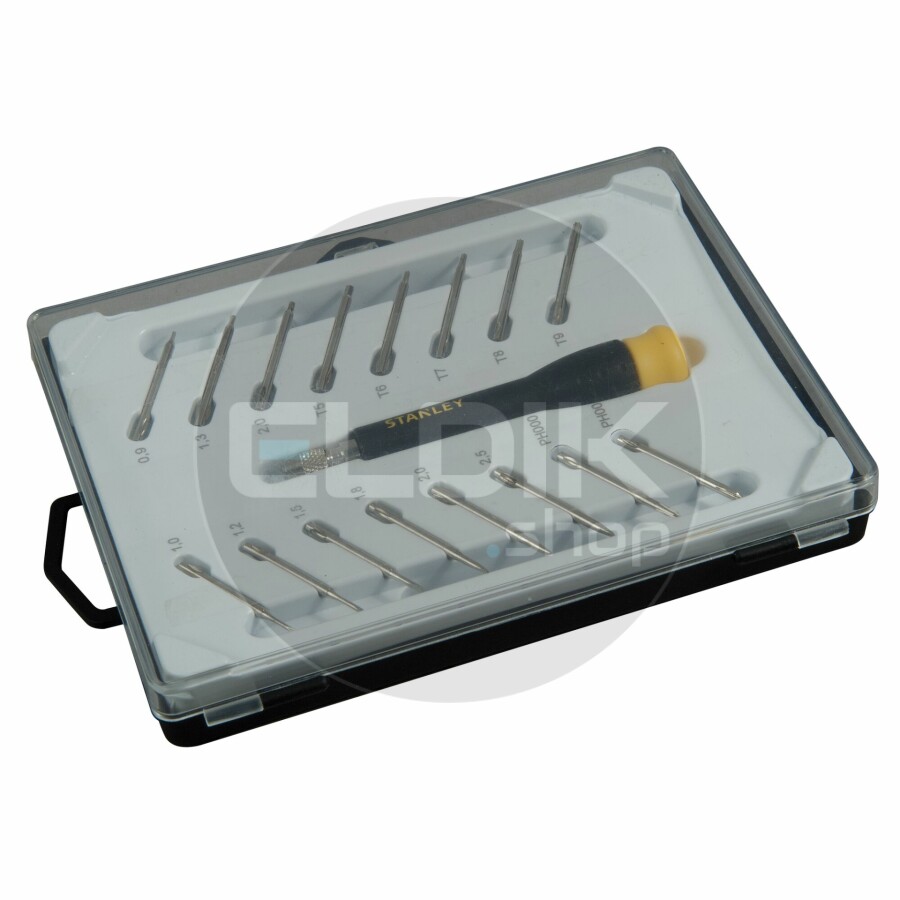 Stanley STHT0-62633 Multibit Precisie Schroevendraaierset (Parallel, PH, T, Hex) 16-delig