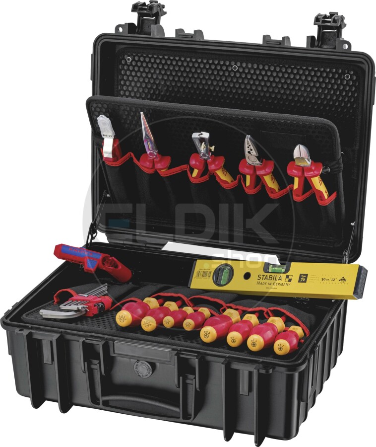 Knipex Robust23 24 Delige Gevulde Gereedschapskoffer - Elektra - 00 21 34 HL S2