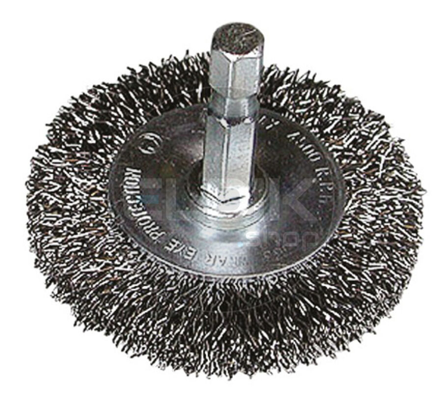 Hikoki 751321 Rondborstel 100x0.3 met 1/4"zeskant stift met gegolfd staaldraad