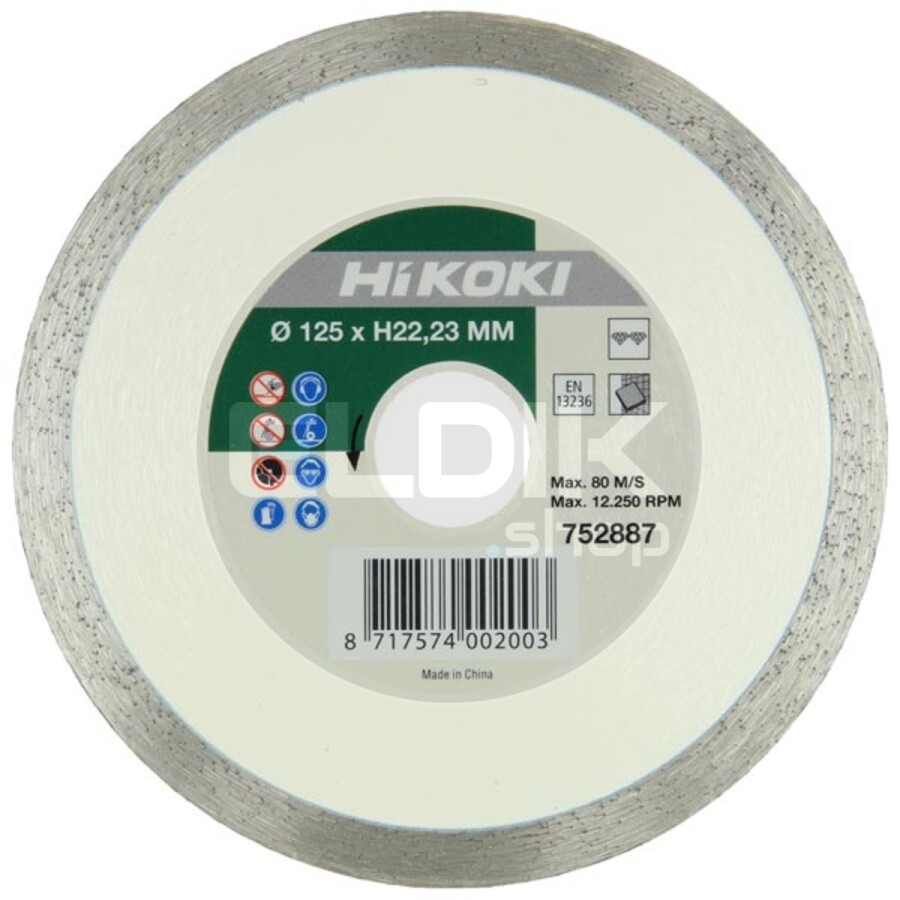 Hikoki 752887 Diamant zaagblad 125x22,2x5mm type tegels