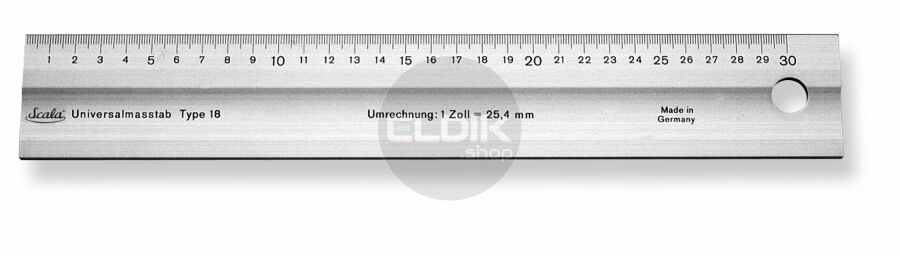 Scala 418.312-x liniaal, geanod. alum., 1000 mm