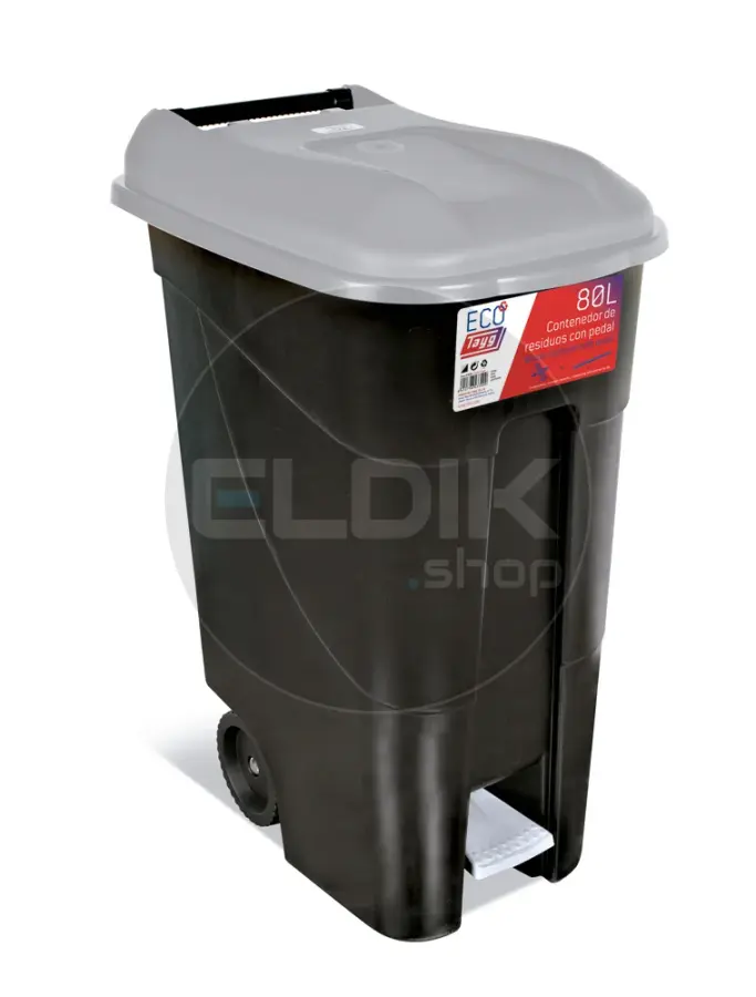 Tayg 80P Afvalcontainer met Voetpedaal - 80 Liter - grijs - 433009