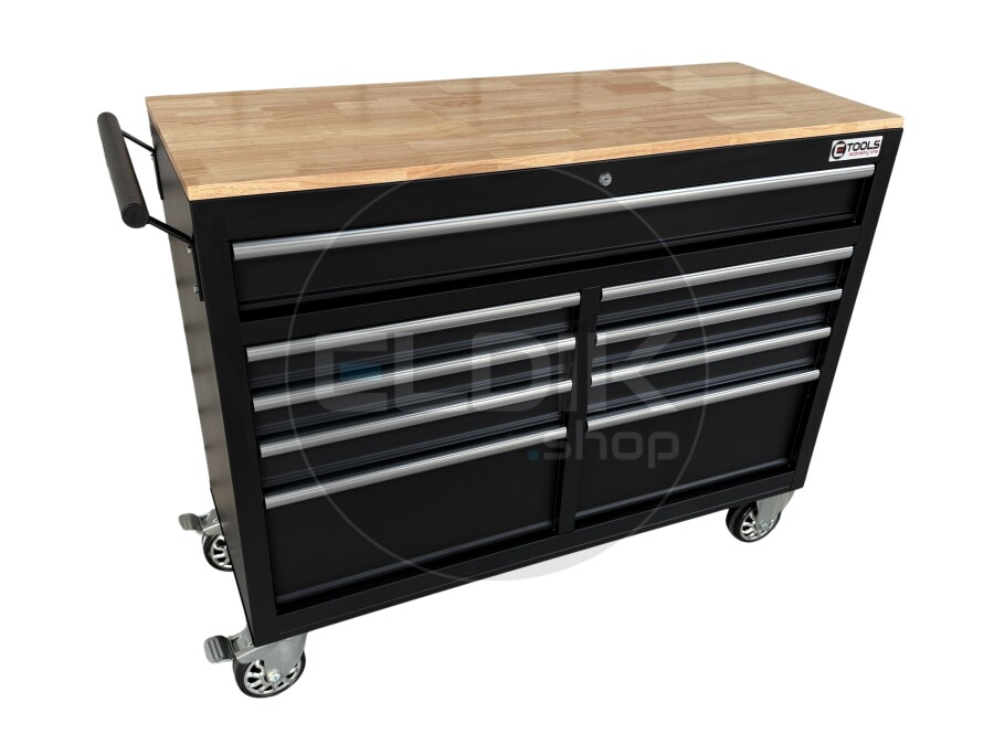 E-Tools 170848 117 cm Verrijdbare Werkbank met Houten Werkblad