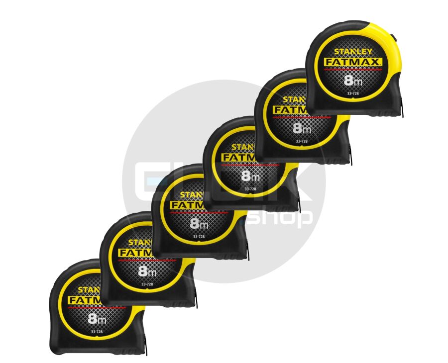 Stanley 0-33-728/6 6 x FATMAX Rolbandmaat Blade Armor 8m - 32mm