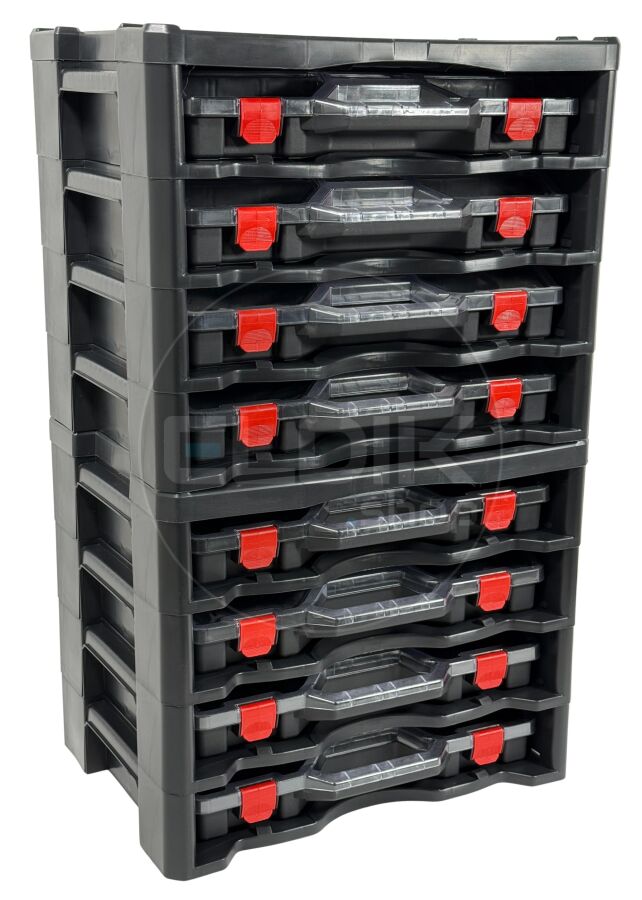 Tayg Multibox 3 2 x Assortimentsdoos 4-delig - L530 x B376 x H430 mm - Polycarbonaat - 179971