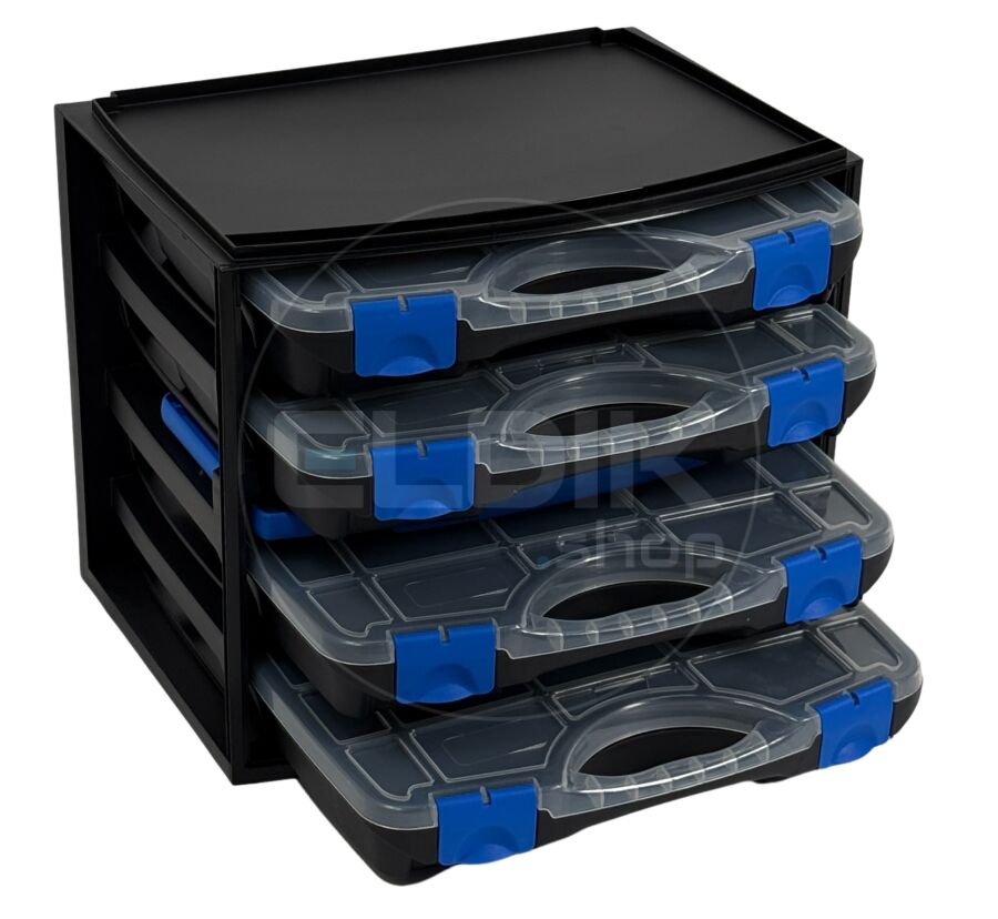 Tayg Multibox 1 Assortimentsdoos 4-delig - L335 x B250 x H275 mm - Zwart - 301551