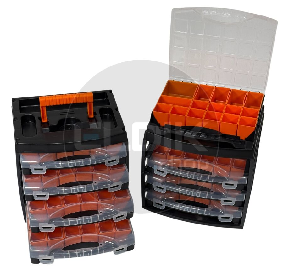 E-Tools Midibox 2 x Opbergassortimentbox met 4 assortimentsdozen | Duopack - 179247/2