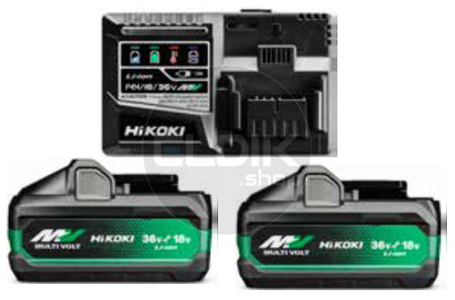 Hikoki UC18YSL3WJZ BoosterPack Multi-Volt - 2 x 8Ah 18V / 4Ah 36V + snellader UC18YSL3