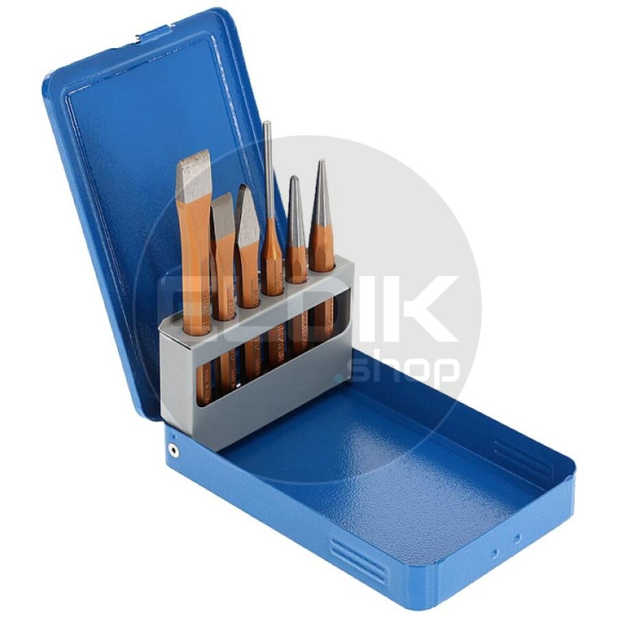 Gedore 106 D 6 Delige Beitelset in Metalen Cassette - 8725710