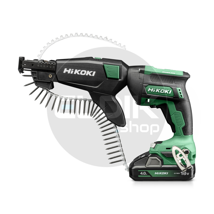 Hikoki W18DAWCZ Accu schroefautomaat - 18 V - Inclusief schroefmagazijn en 2x 4.0Ah accu's en lader in HSC III