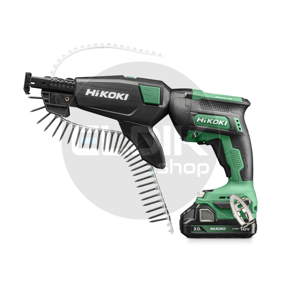 Hikoki W18DAWBZ Accu schroefautomaat - 18 V - Inclusief schroefmagazijn en 2x 2.0Ah accu's en lader in HSC III